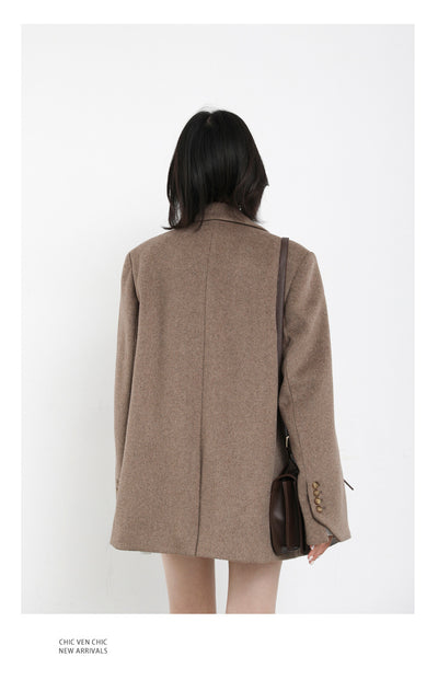 Blazer de Lana para Mujer con Hombros Anchos - Image 9