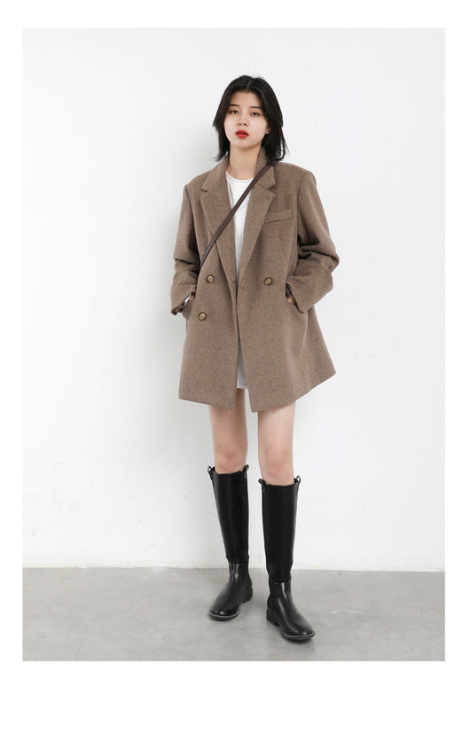Blazer de Lana para Mujer con Hombros Anchos - Image 13