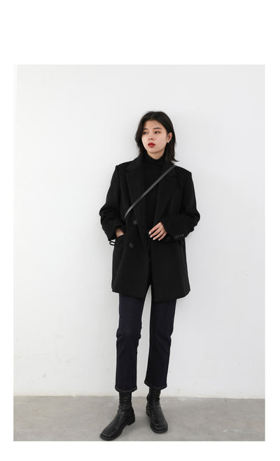 Blazer de Lana para Mujer con Hombros Anchos - Image 24