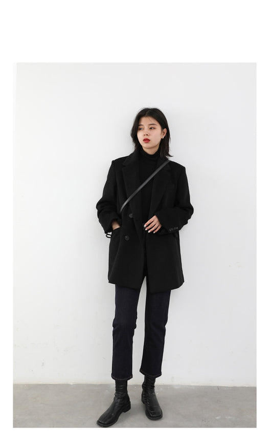 Blazer de Lana para Mujer con Hombros Anchos - Image 24