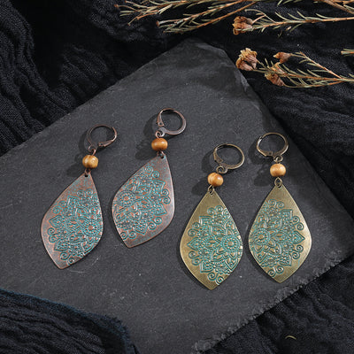 Aretes Étnicos con Patrón Tallado - Image 11