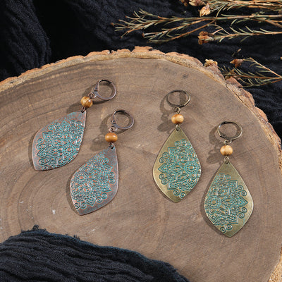 Aretes Étnicos con Patrón Tallado - Image 15