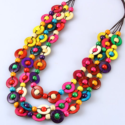 Collar Tejido de Concha de Coco Serie Café Multicapas - Accesorio de Playa - Image 12