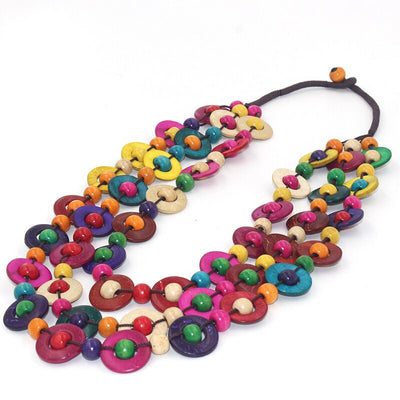 Collar Tejido de Concha de Coco Serie Café Multicapas - Accesorio de Playa - Image 13