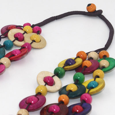 Collar Tejido de Concha de Coco Serie Café Multicapas - Accesorio de Playa - Image 14
