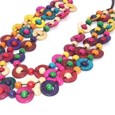 Collar Tejido de Concha de Coco Serie Café Multicapas - Accesorio de Playa - Image 15