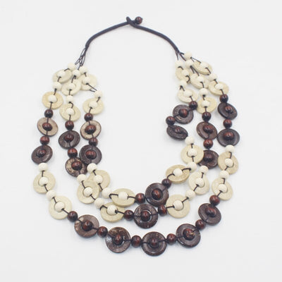 Collar Tejido de Concha de Coco Serie Café Multicapas - Accesorio de Playa - Image 17