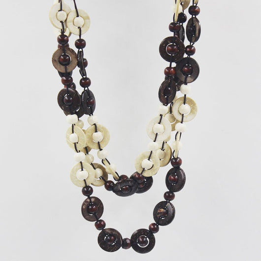 Collar Tejido de Concha de Coco Serie Café Multicapas - Accesorio de Playa - Image 19