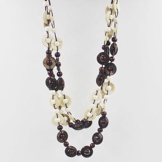 Collar Tejido de Concha de Coco Serie Café Multicapas - Accesorio de Playa - Image 20