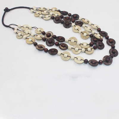 Collar Tejido de Concha de Coco Serie Café Multicapas - Accesorio de Playa - Image 22