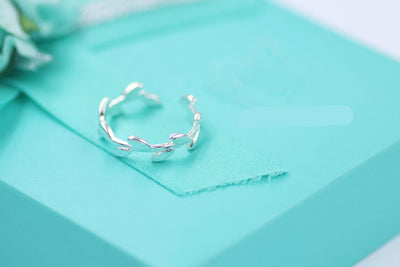 Anillo de Plata con Hoja de Olivo - Diseño Minimalista para Mujer - Image 10
