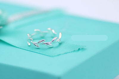 Anillo de Plata con Hoja de Olivo - Diseño Minimalista para Mujer - Image 13