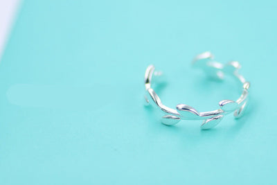 Anillo de Plata con Hoja de Olivo - Diseño Minimalista para Mujer - Image 14