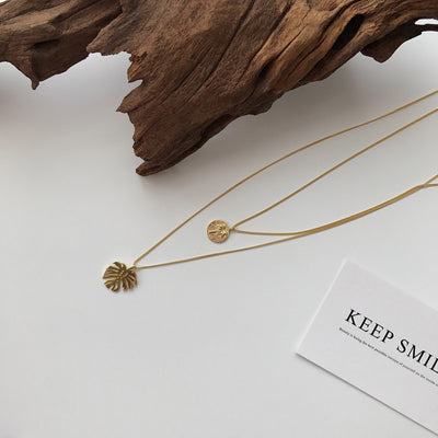 Collar Doble Monstera en Oro Fluido - Image 15