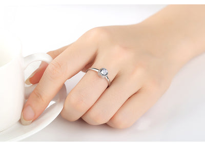 Anillo de Plata Elegante Ruili para Compromiso - Image 7