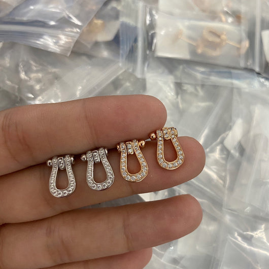 Aretes Herradura de Plata Esterlina 925 con Cierre de Presión - Image 14
