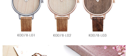 Reloj de Cuarzo para Mujer con Agujas de Madera - Image 5
