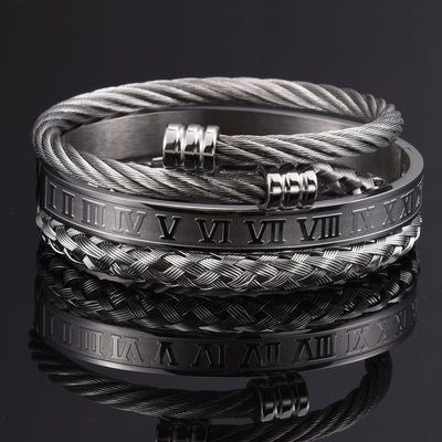 Pulsera de acero inoxidable tejida para hombre - Image 9