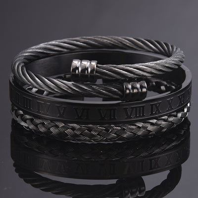 Pulsera de acero inoxidable tejida para hombre - Image 10