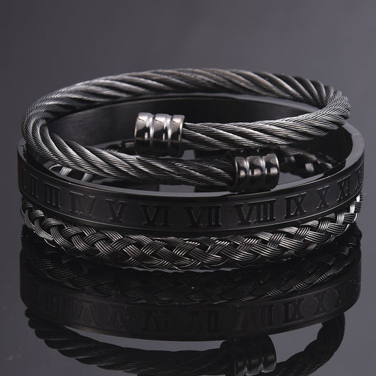 Pulsera de acero inoxidable tejida para hombre - Image 10