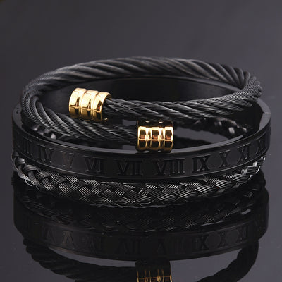 Pulsera de acero inoxidable tejida para hombre - Image 12