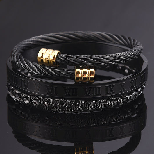 Pulsera de acero inoxidable tejida para hombre - Image 12