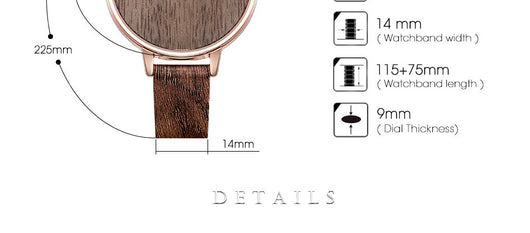 Reloj de Cuarzo para Mujer con Agujas de Madera - Image 11