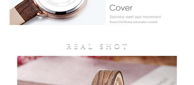 Reloj de Cuarzo para Mujer con Agujas de Madera - Image 15