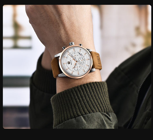 Reloj para Hombre con Tres Esferas y Correa Ajustable - Image 8