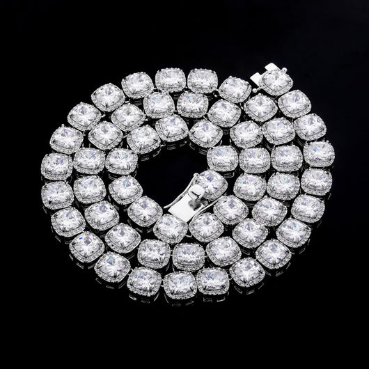 Collar Cuadrado Hip Hop con Circonitas Brillantes - Image 7