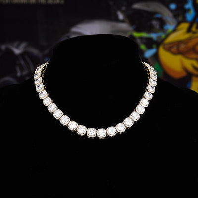 Collar Cuadrado Hip Hop con Circonitas Brillantes - Image 11