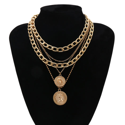 Collar Múltiple Hip Hop con Medallas Colgantes - Image 11