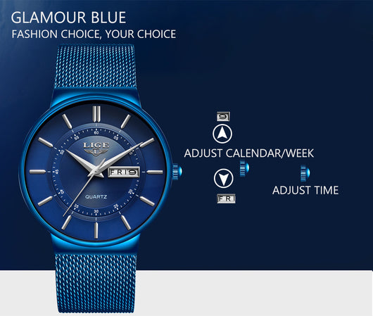 Reloj para hombre con malla metálica - Image 7