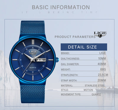 Reloj para hombre con malla metálica - Image 13