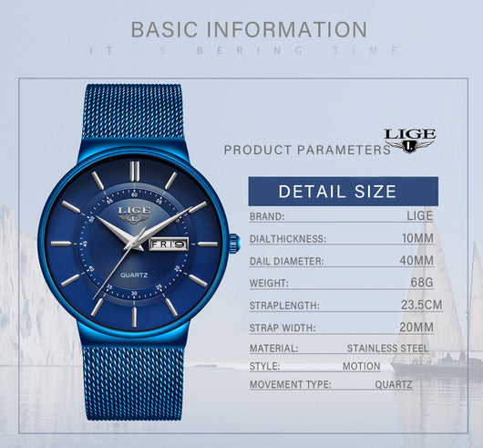 Reloj para hombre con malla metálica - Image 13