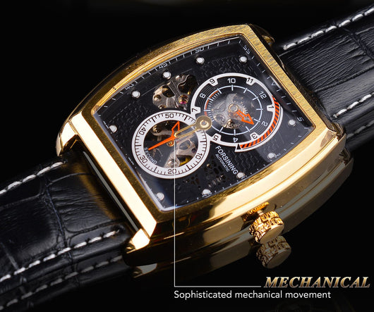 Reloj Mecánico Automático Cuadrado Hueco para Hombre - Diseño Casual Elegante - Image 11