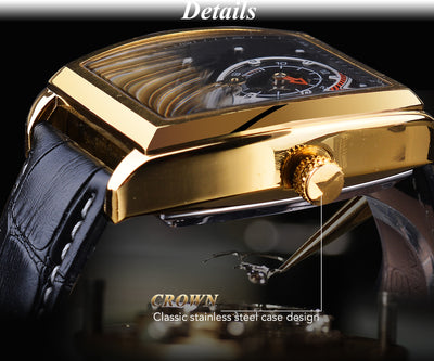 Reloj Mecánico Automático Cuadrado Hueco para Hombre - Diseño Casual Elegante - Image 12