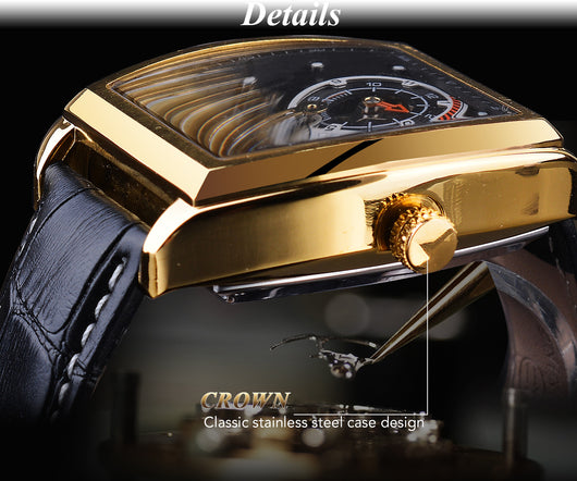 Reloj Mecánico Automático Cuadrado Hueco para Hombre - Diseño Casual Elegante - Image 12