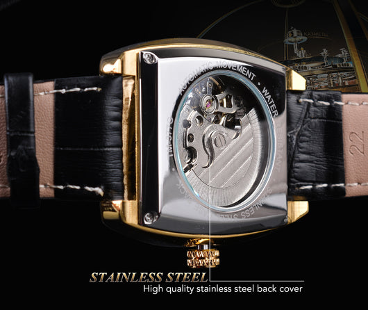 Reloj Mecánico Automático Cuadrado Hueco para Hombre - Diseño Casual Elegante - Image 13
