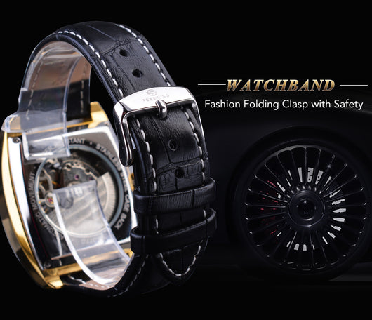Reloj Mecánico Automático Cuadrado Hueco para Hombre - Diseño Casual Elegante - Image 14