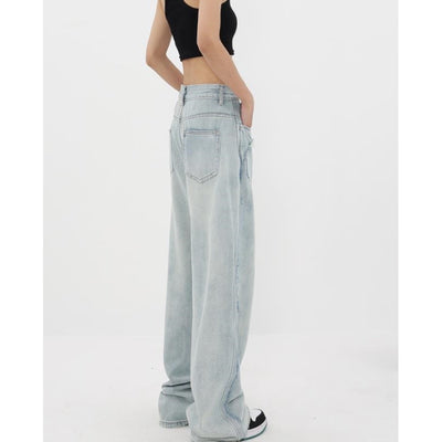 Jeans Vintage de Cintura Alta y Pierna Recta para Mujer - Image 9
