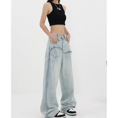 Jeans Vintage de Cintura Alta y Pierna Recta para Mujer - Image 10