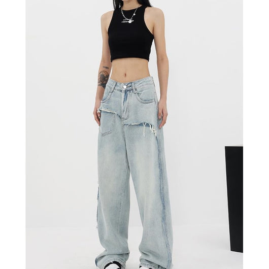 Jeans Vintage de Cintura Alta y Pierna Recta para Mujer - Image 11