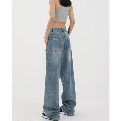 Jeans Vintage de Cintura Alta y Pierna Recta para Mujer - Image 17