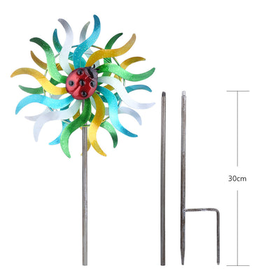 Molino de Viento Decorativo Girasol y Colibrí para Jardín - Image 9
