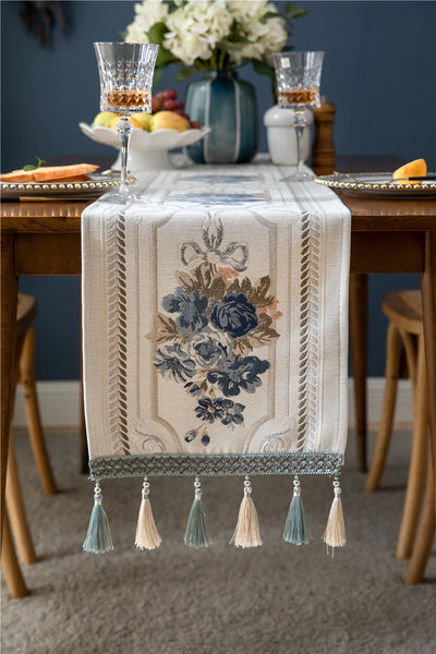 Camino de Mesa Chenilla con Borlas - Mantel Poliéster Personalizable - Image 12