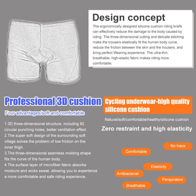 Pantalones Cortos Ciclismo con Diseño Estampado y Forro de Silicona - Image 15