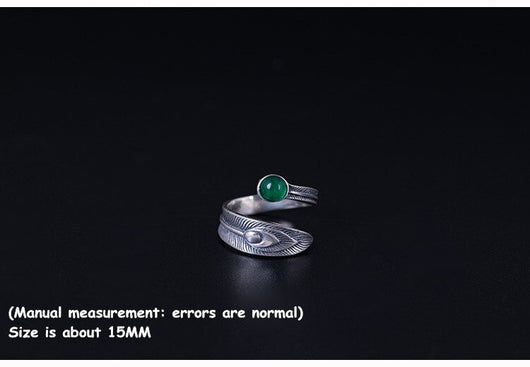 Anillos de Plata 925 con Diseño de Cola de Pavo Real - Image 8