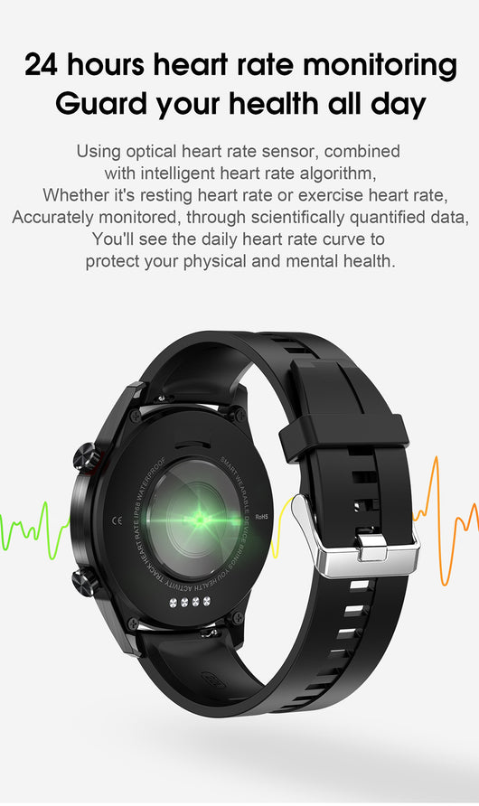 Reloj Inteligente L13 con Bluetooth, Oxígeno en Sangre y ECG - Image 12