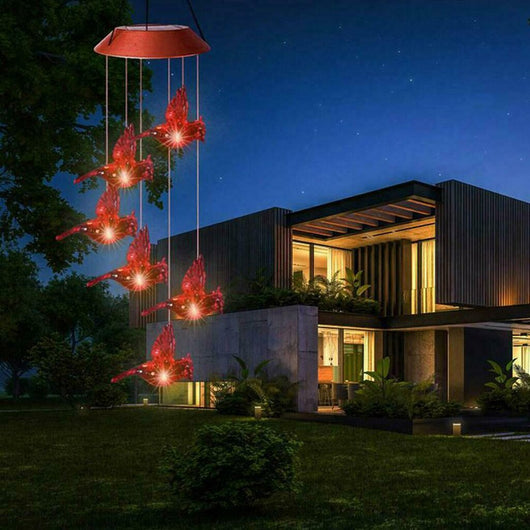 Lámpara Solar Decorativa con Diseño de Pájaro y Llama - Farola LED Colorida - Image 11